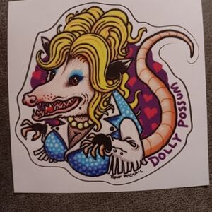 Colorful Dolly Possum Sticker